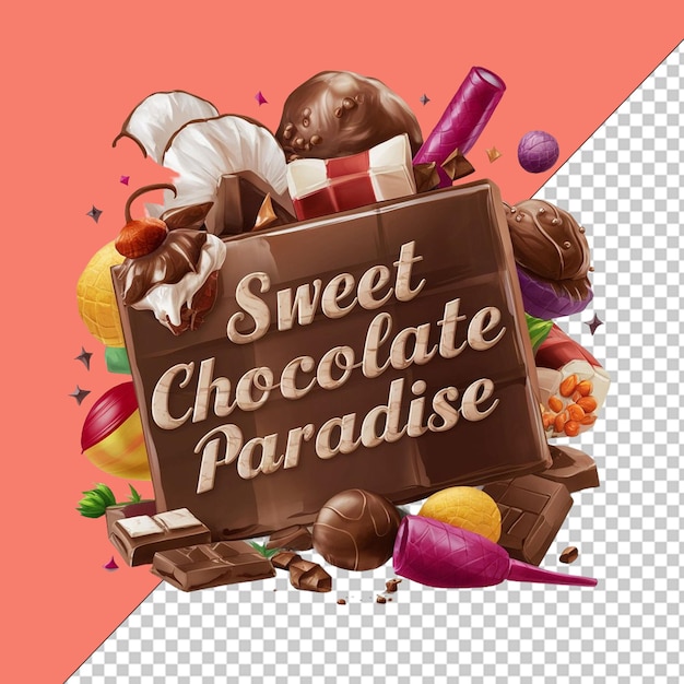 PSD world chocolate day png illustration