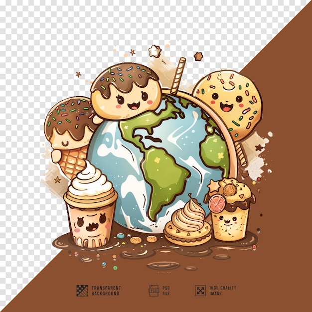 PSD world chocolate day poster image without background in hd quality