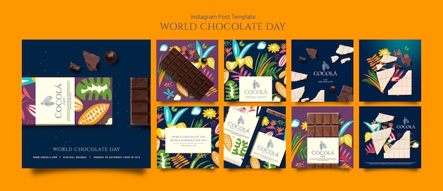 PSD world chocolate day template