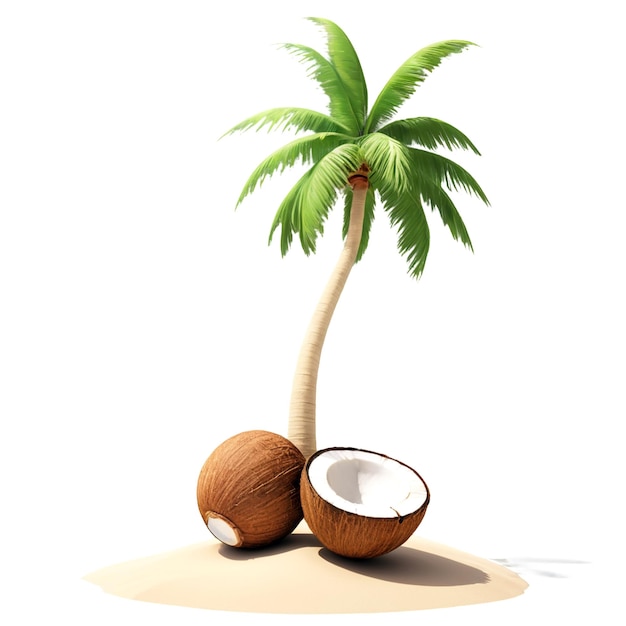 PSD world coconut day isolated on transparent background