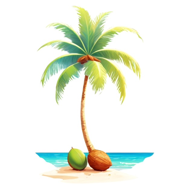 PSD world coconut day isolated on transparent background