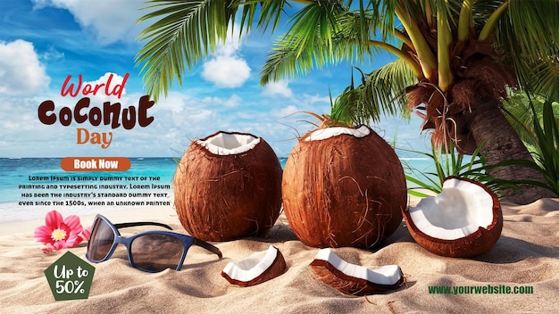 World Coconut Day Poster Design