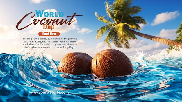 World Coconut Day Poster Design