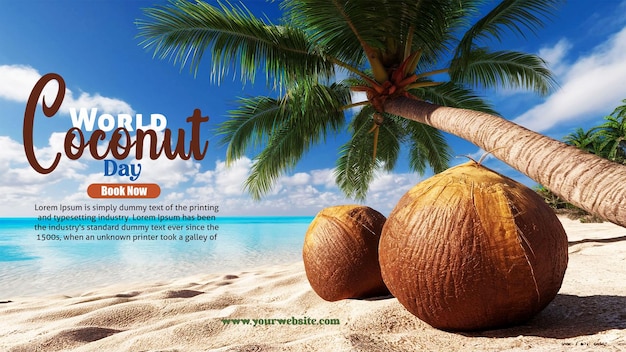 World Coconut Day Poster Design