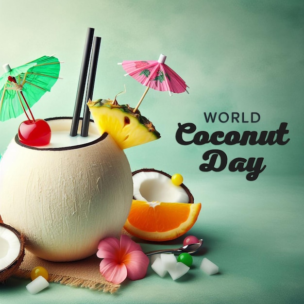 World Coconut Day Social Media Banner Design