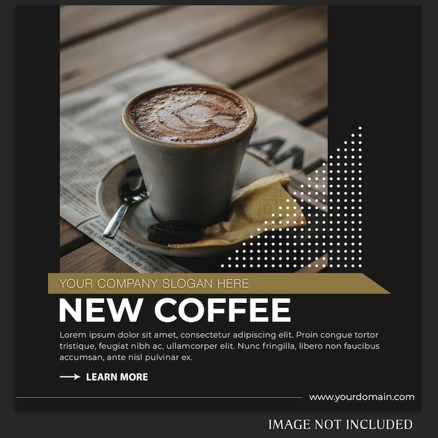 PSD world coffee day instagram post or banner template