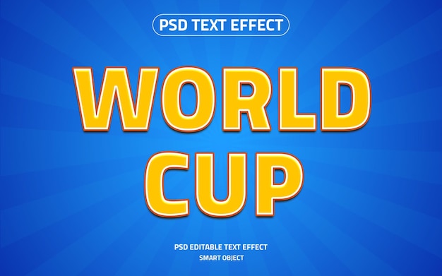 World cup text logo mockup