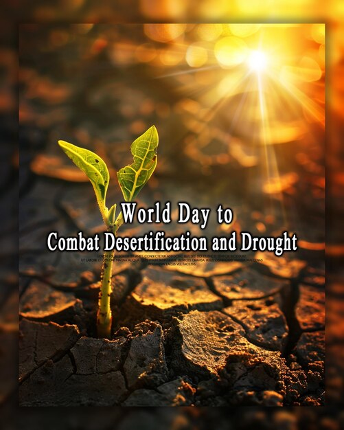 World Day to Combat Desertification and Drought background or banner design template