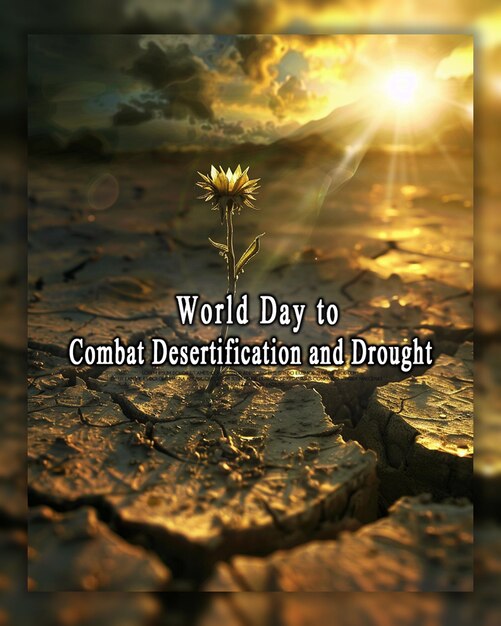 World Day to Combat Desertification and Drought background or banner design template