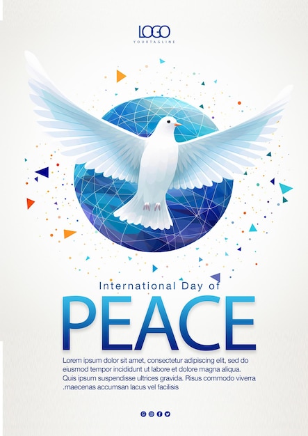 World Day of Peace a dove symbolizes peace