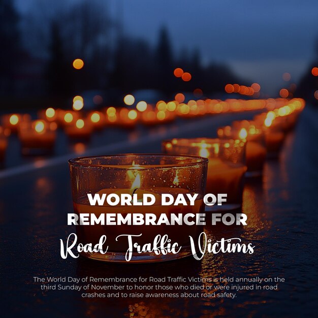 PSD world day of remembrance for road traffic victims candle