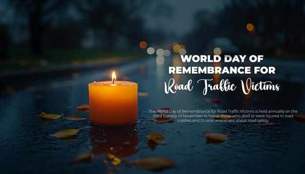 PSD world day of remembrance for road traffic victims candle