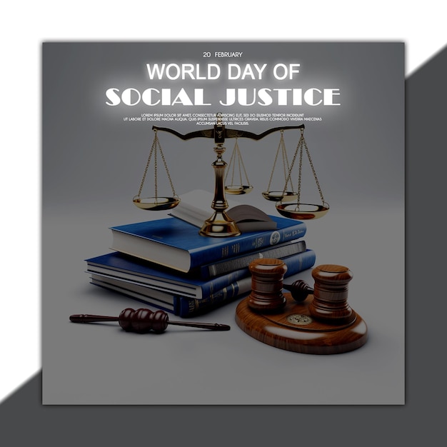 World day of social justice banner