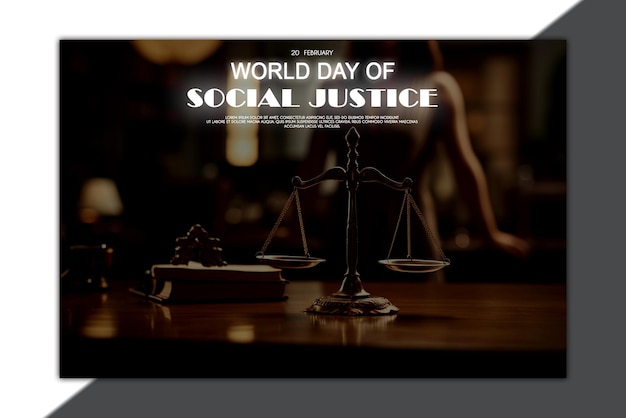 World day of social justice banner