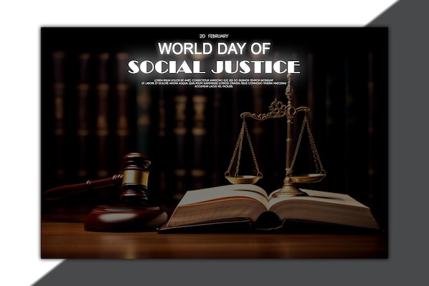 World day of social justice banner