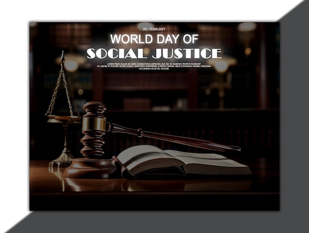 World day of social justice banner