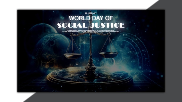 World day of social justice banner