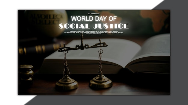 World day of social justice banner