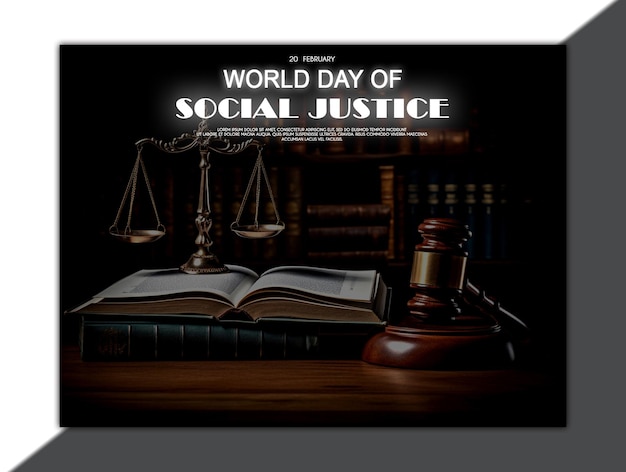 World day of social justice banner