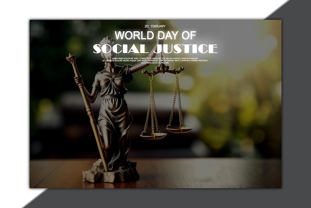 World day of social justice banner