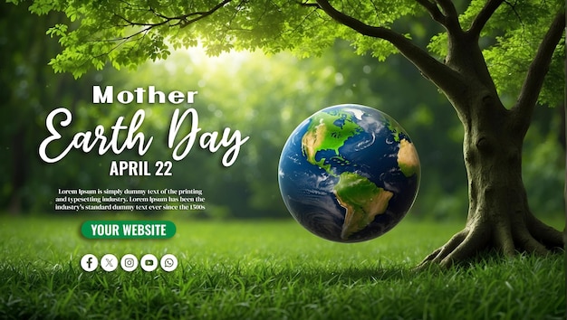 world earth day social media banner