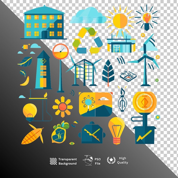 PSD world energy conservation day isolated image on transparent background