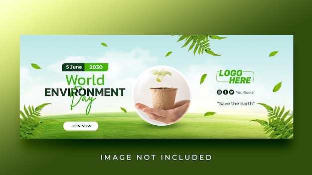 PSD world environment day banner template