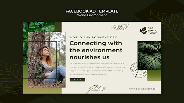 World environment day facebook template