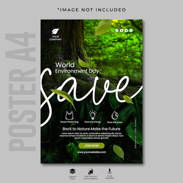 World Environment Day Poster Design template