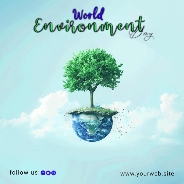 World Environment Day poster template design background