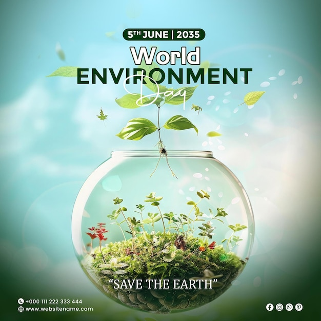 World environment day social media post template