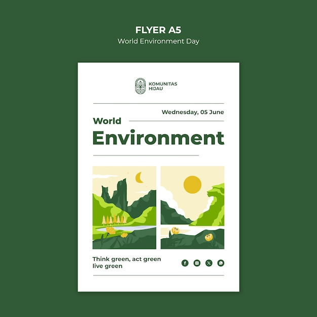 PSD world environment day template design