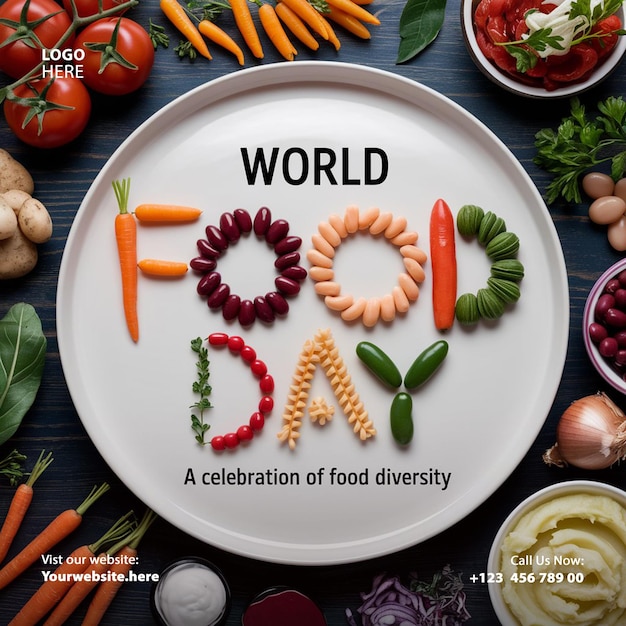 World food day celebration poster social media template design