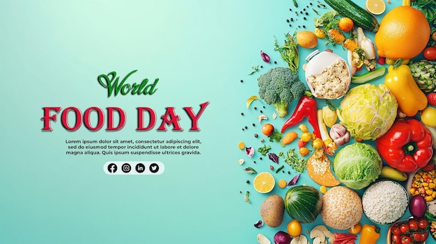 World Food Day World Food ads design for social media banner poster