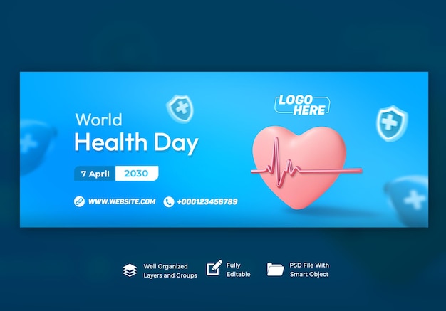 World health day banner template