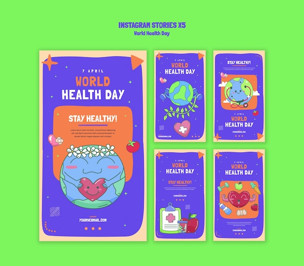 World health day celebration instagram stories