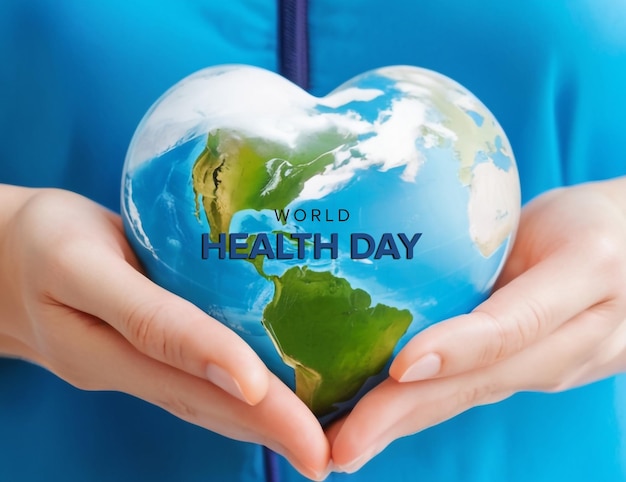 World health day creative banner PSD template