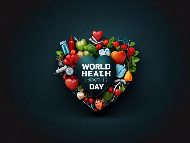 PSD world health day dark background image