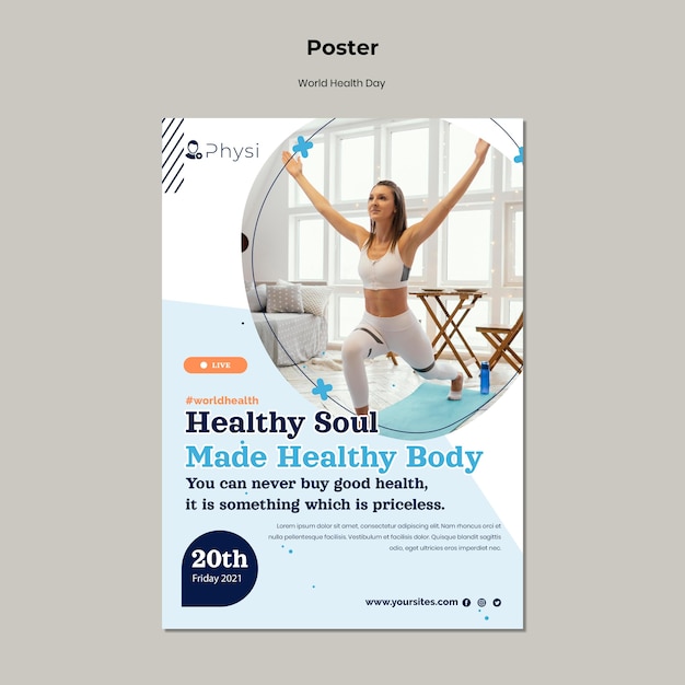 World health day poster template