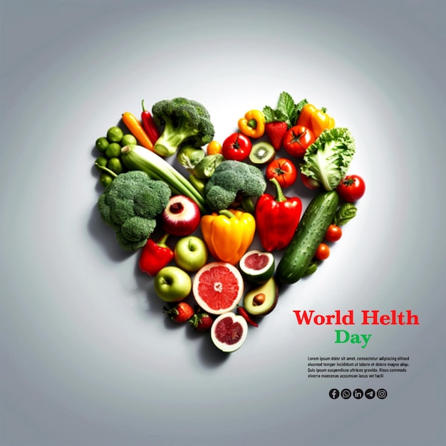 world health day social media post template