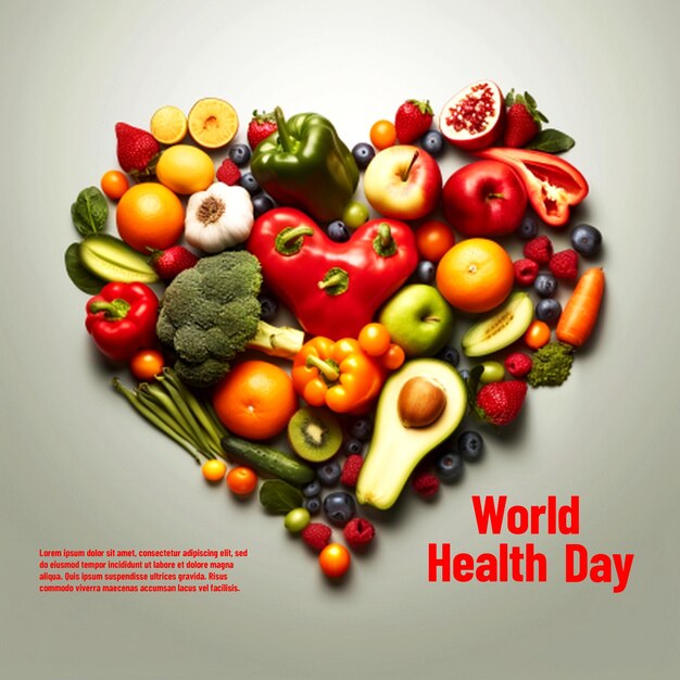 world health day social media post template