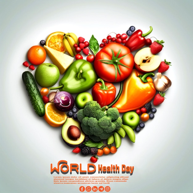 world health day social media post template