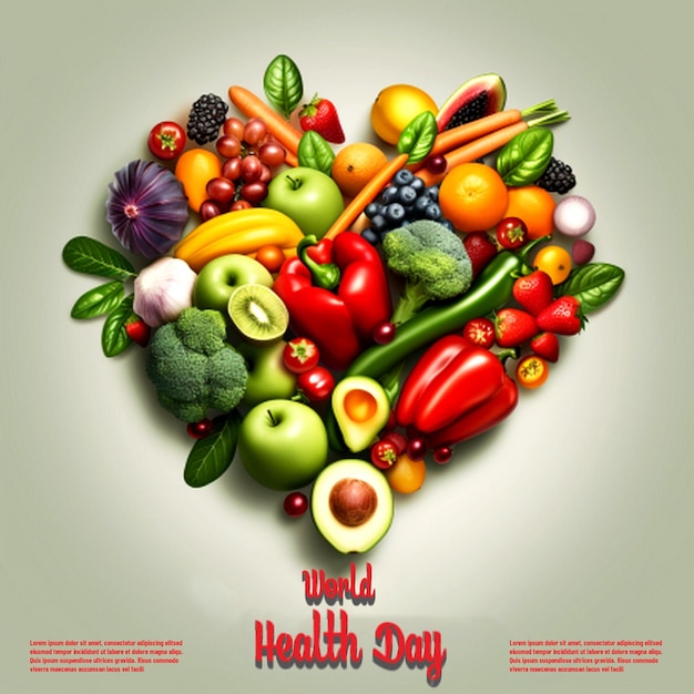 world health day social media post template