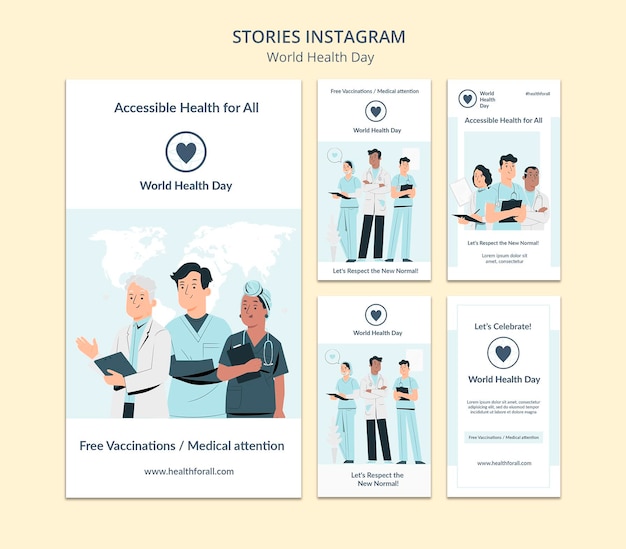 PSD world health day social media stories