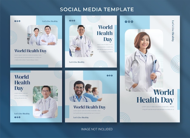 World health day social media template 