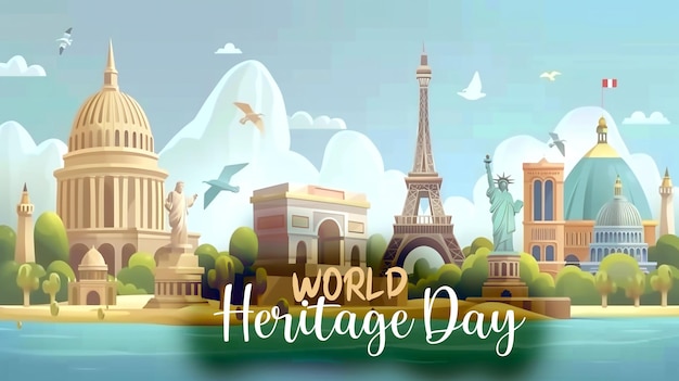 world heritage day background