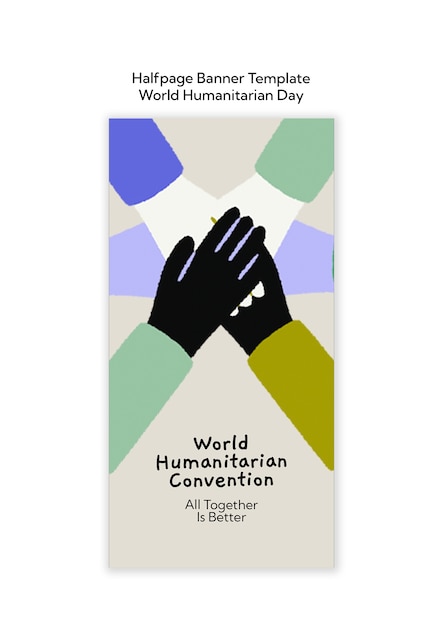 PSD world humanitarian day celebration template