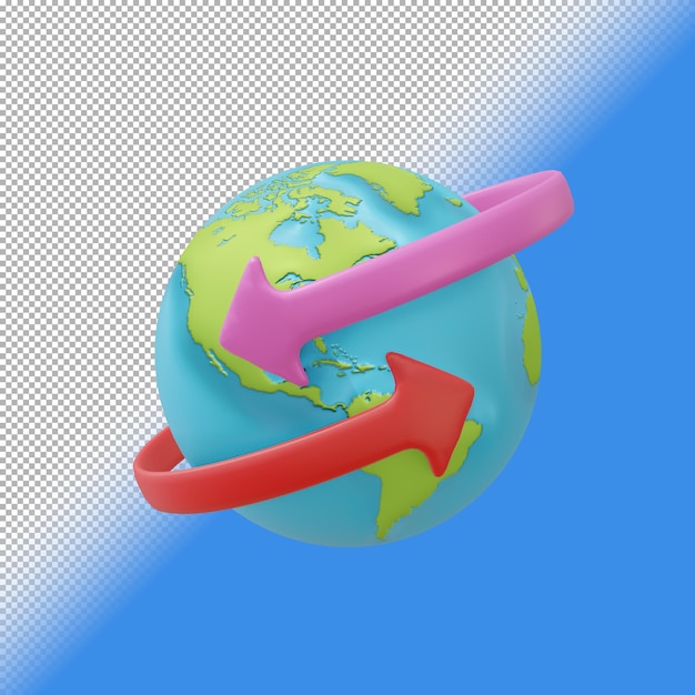 world internet connection in 3d render