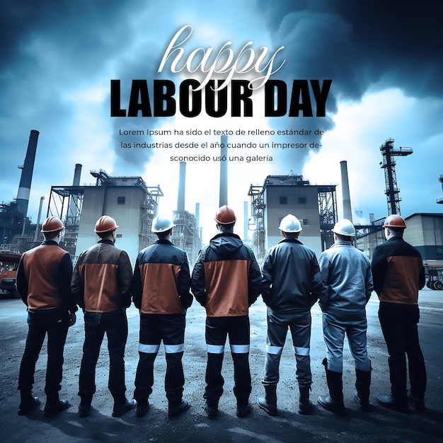 PSD world labor day banner poster