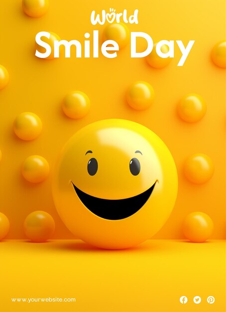 PSD world laughter day and world smile day